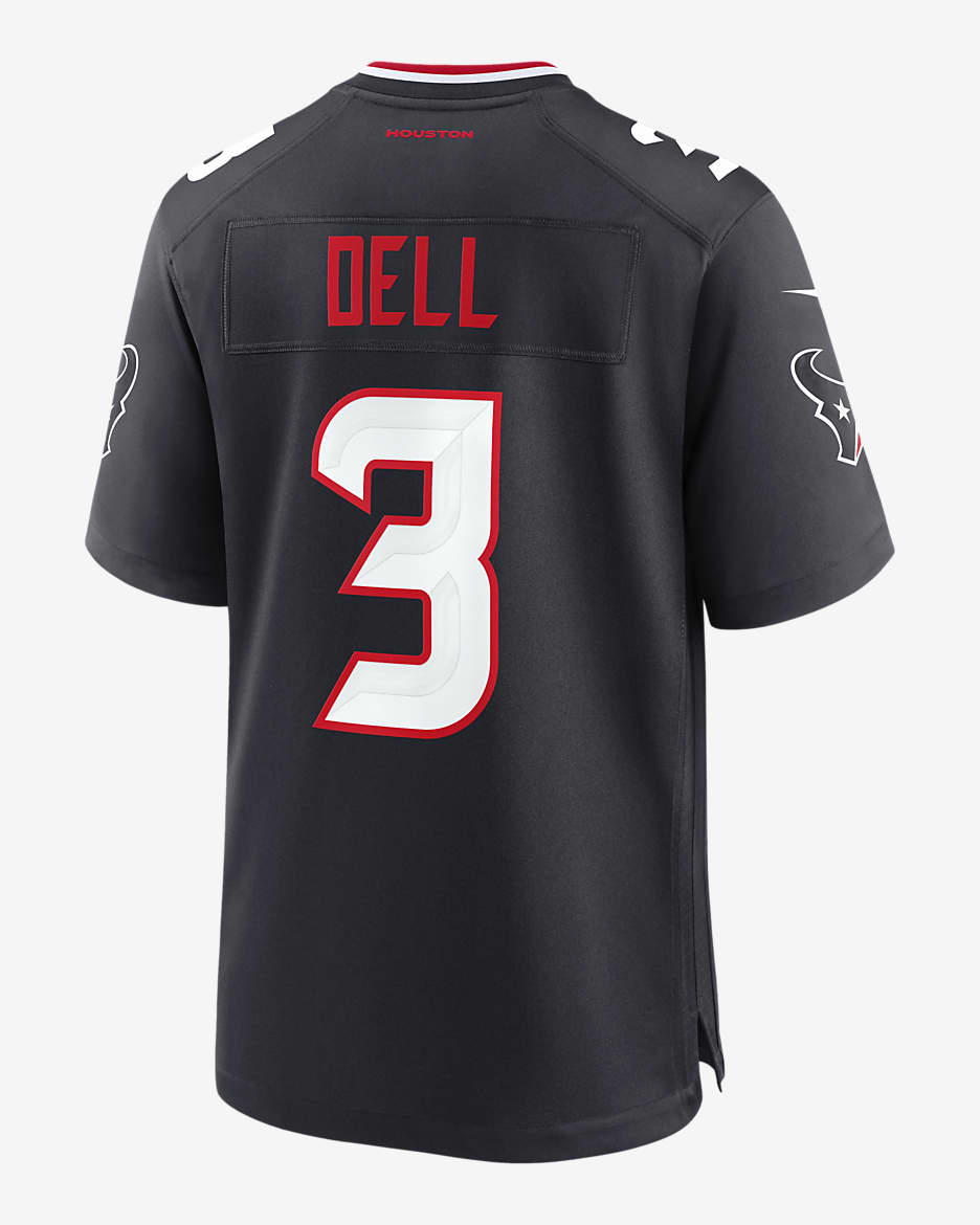 Tank Dell Houston Texans Men's Nike NFL Game Football Jersey - Navy