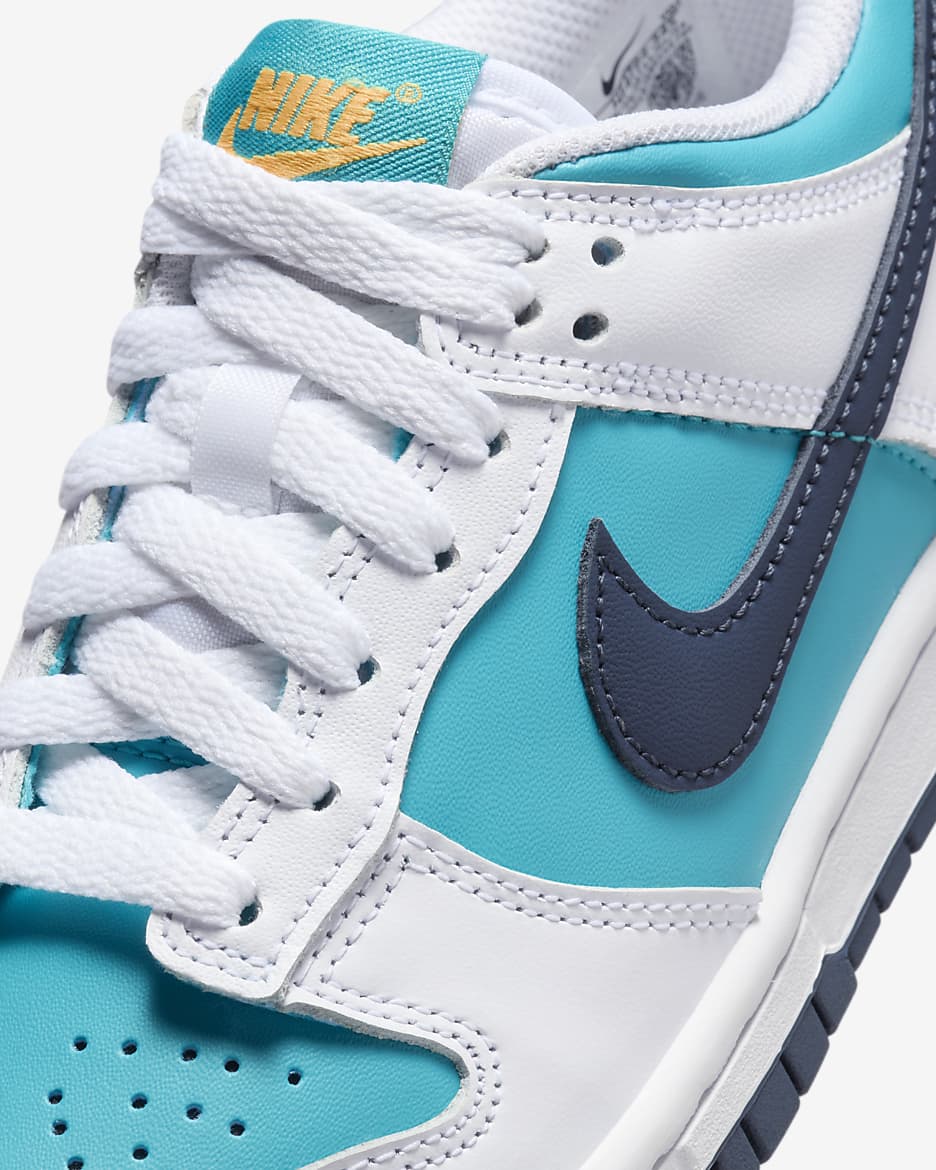 Chaussure Nike Dunk Low pour ado - Dusty Cactus/Blanc/Racer Pink/Thunder Blue