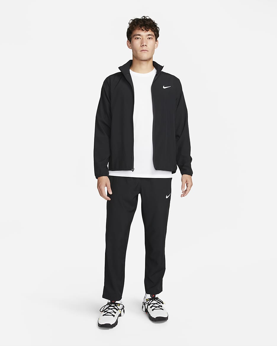 Nike Form 男款 Dri-FIT 開放式褲腳多功能長褲 - 黑色/黑色