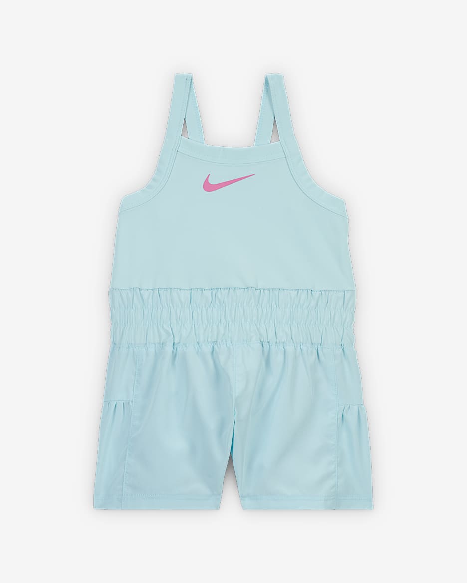 Nike Dri-FIT Sunny Swoosh Baby (12-24M) Runsie Romper - Glacier Blue