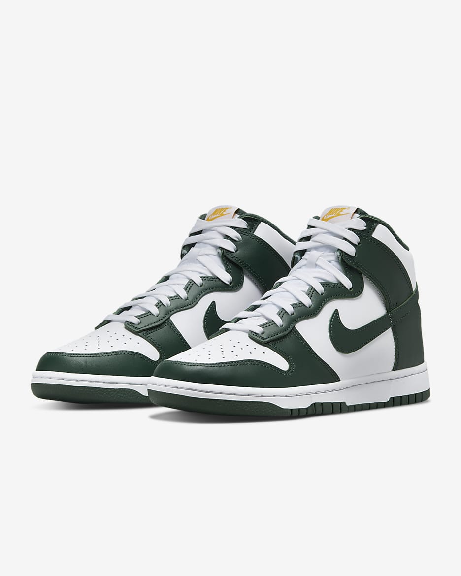 Nike Dunk High Retro Men's Shoe - Noble Green/White/University Gold/Noble Green