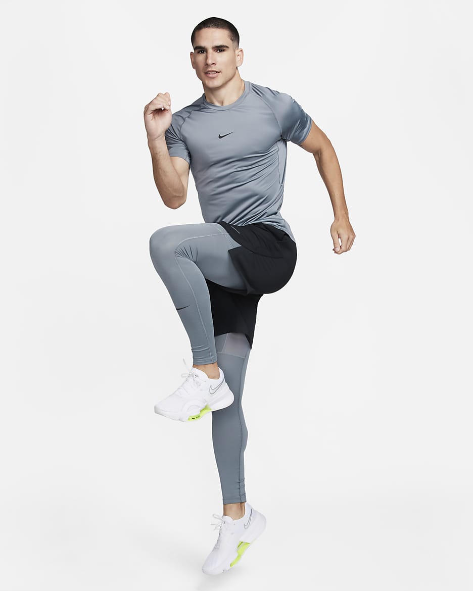 Nike Pro Warm Men's Tights - Smoke Grey/Black