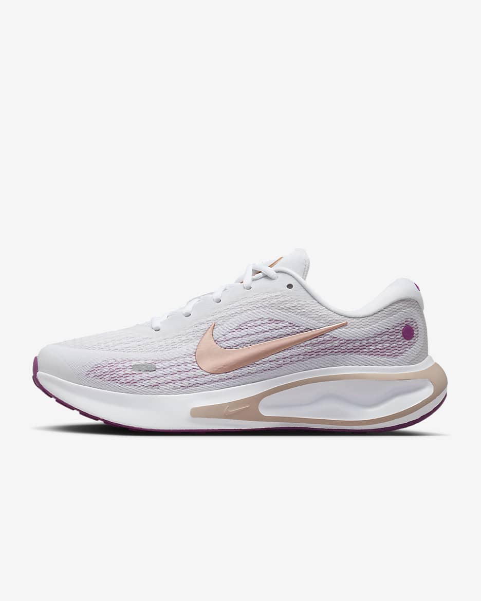 Nike Journey Run 女款路跑鞋 - 白色/Hot Fuchsia/Platinum Violet/Metallic Red Bronze