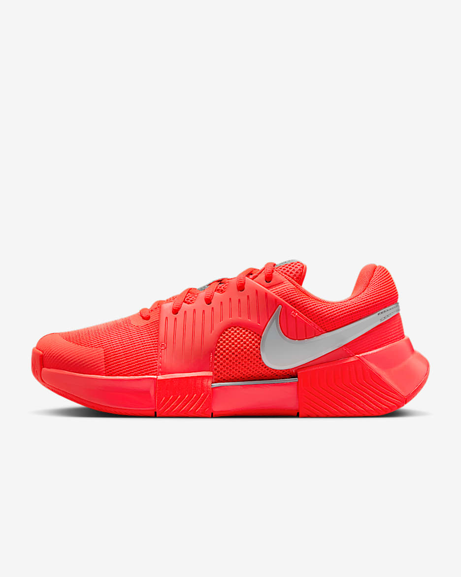 Nike GP Challenge 1 Premium Women's Hard Court Tennis Shoes - Bright Crimson/Metallic Silver
