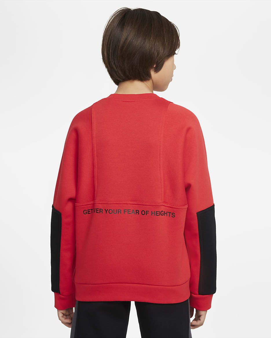 Nike Air Big Kids' (Boys') Sweatshirt - University Red/Black/Black