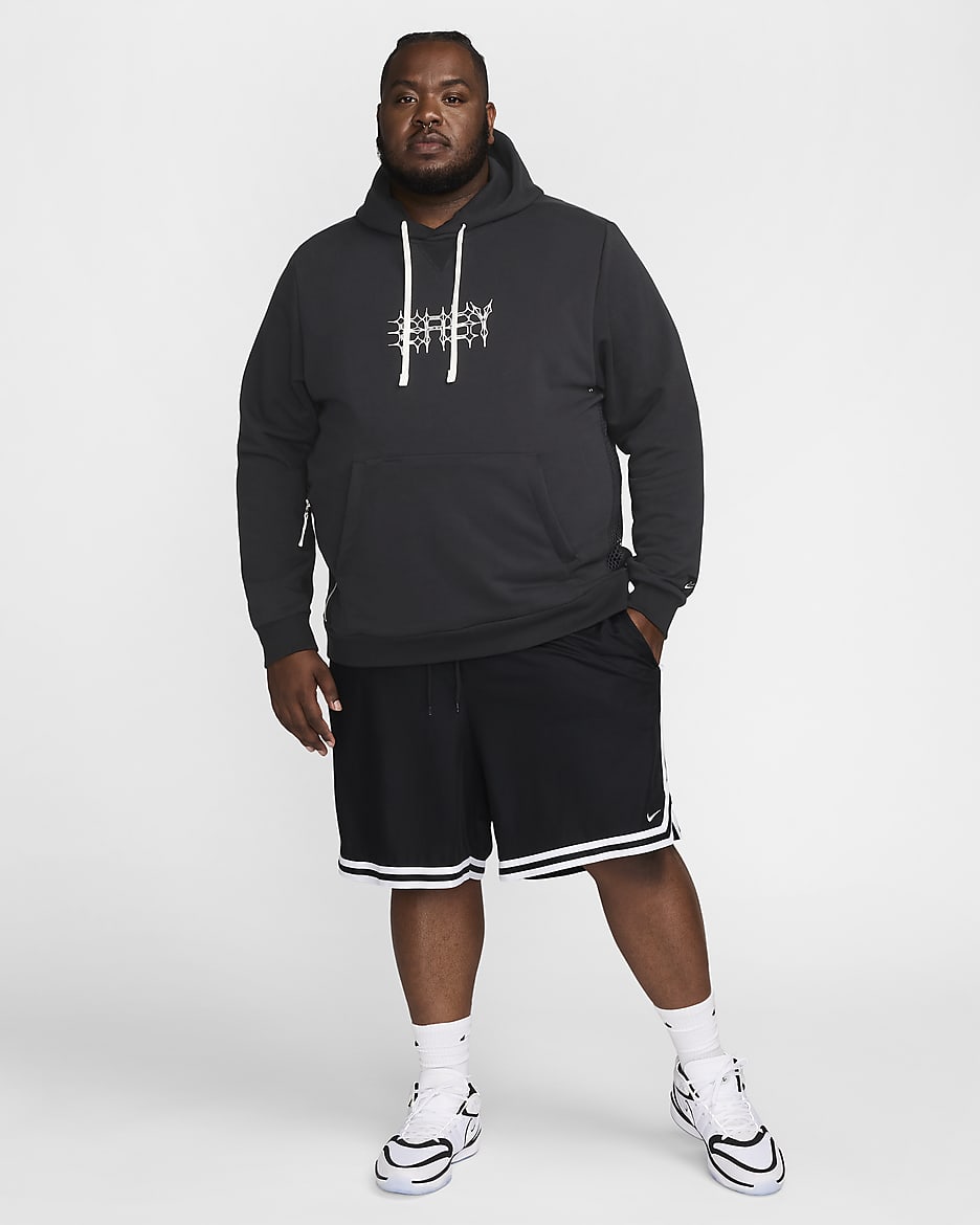 Sudadera con gorro sin cierre de básquetbol Dri-FIT Standard Issue para hombre Kevin Durant - Negro/Vela/Vela