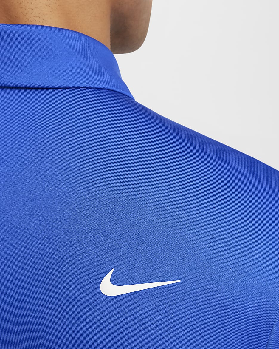 Nike Dri-FIT Tour Men's Solid Golf Polo - Hyper Royal/Black