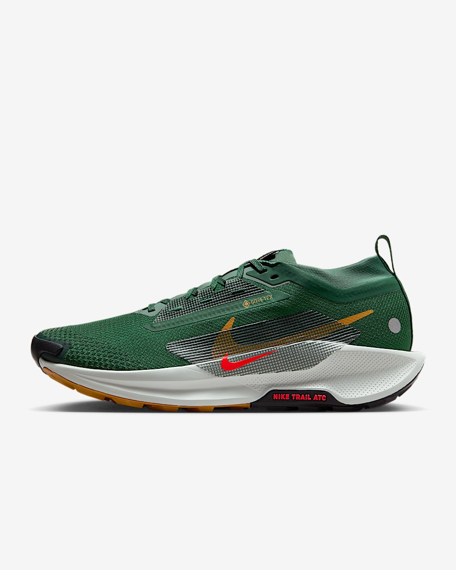 ナイキ ペガサス トレイル 5 GORE-TEX メンズ 防水 トレイル ランニングシューズ - ファー/クレイグリーン/デザートオークル/ブライトクリムゾン