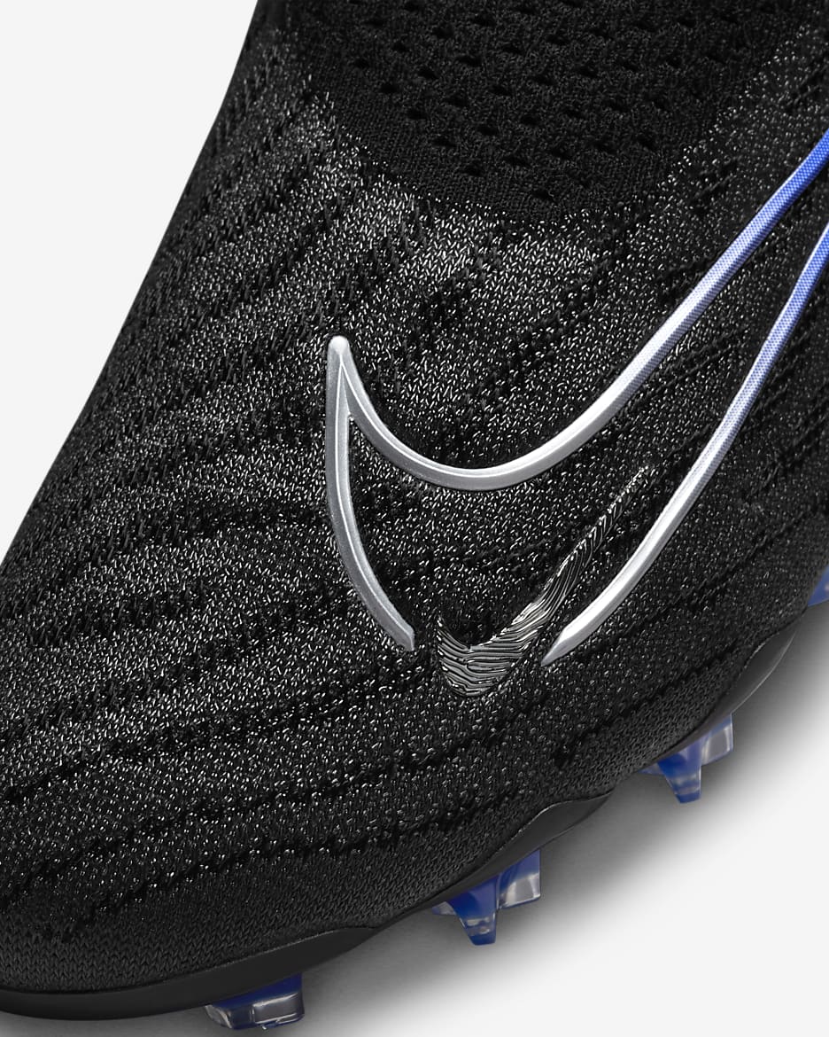 Tacos de fútbol high para terreno firme Nike Phantom GX Elite - Negro/Hiperroyal/Cromo