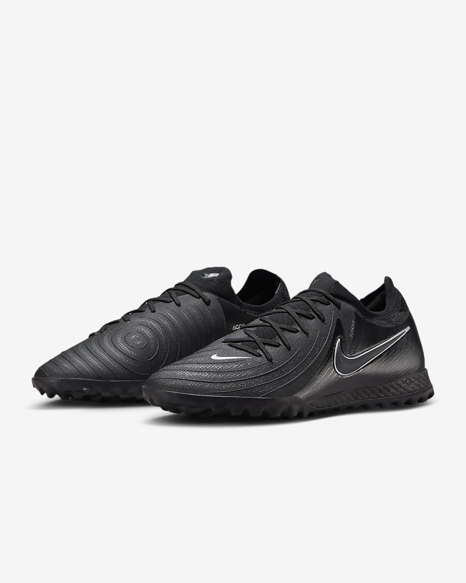 Nike Phantom GX 2 Pro TF Low-Top Soccer Shoes - Black/Black