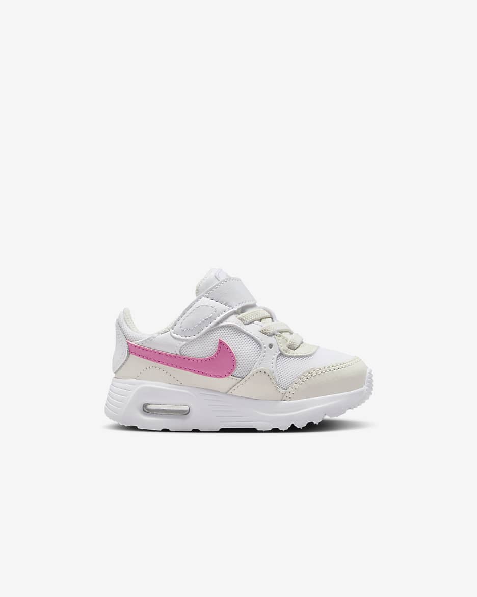 Tenis para bebé e infantil Nike Air Max SC - Blanco/Fantasma/Violeta platino/Rosa alegre