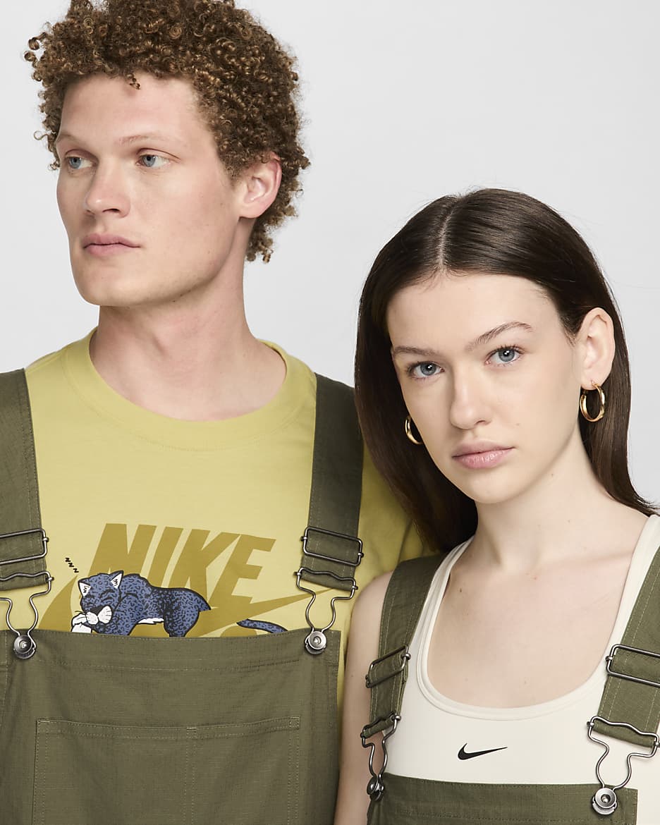 Nike SB Skateboard-Overalls - Medium Olive/Weiß