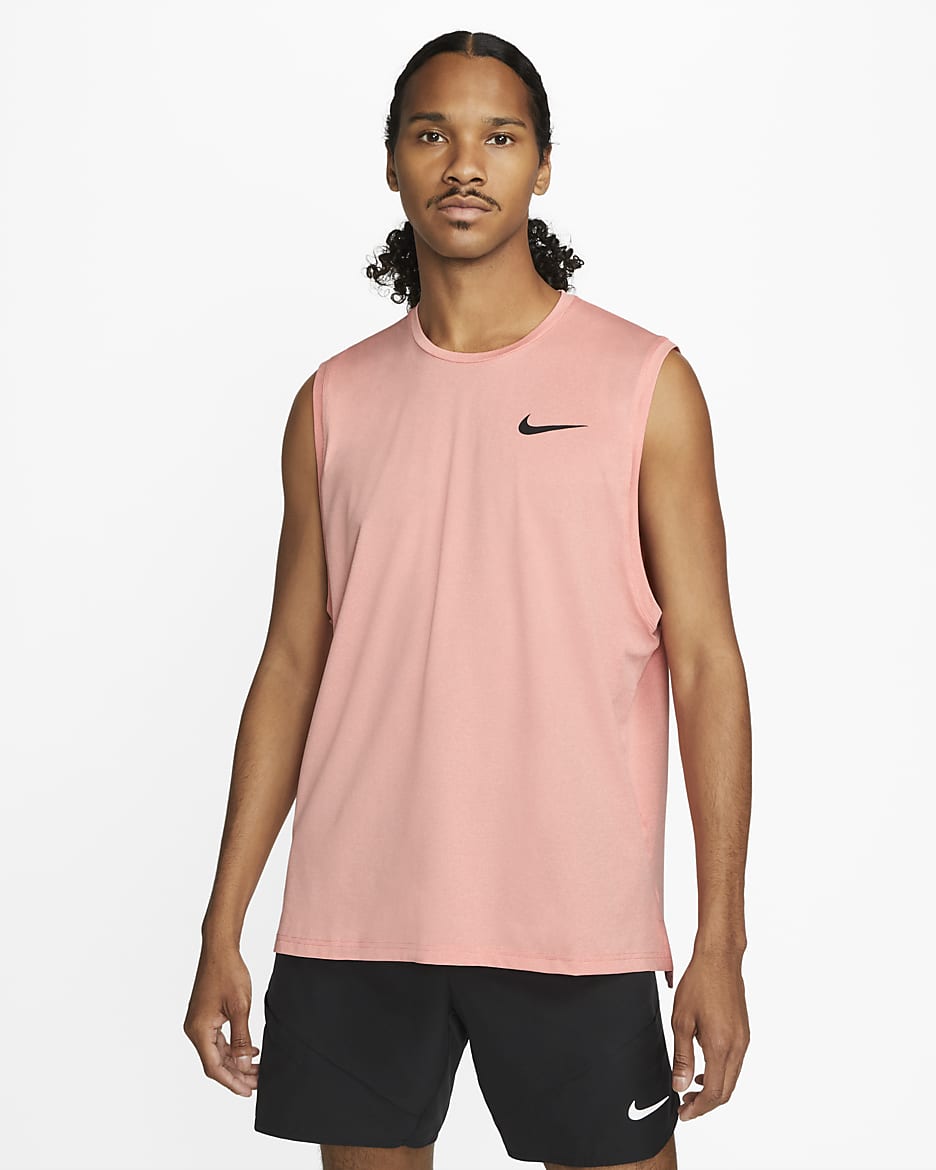 Nike Dri-FIT Tanktop für Herren - Madder Root/Bleached Coral/Heather/Schwarz