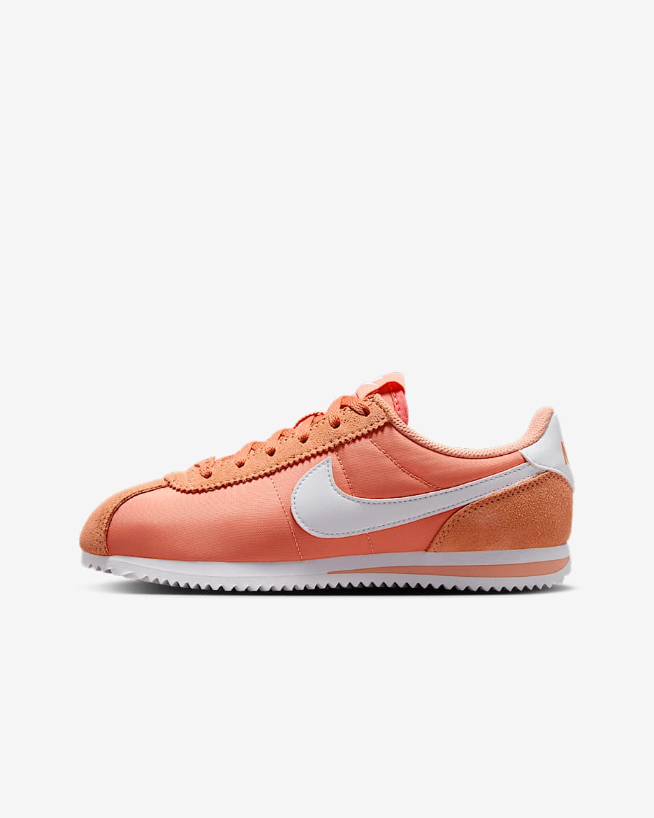 Nike Cortez Textile Big Kids' Shoes - Apricot Agate/White