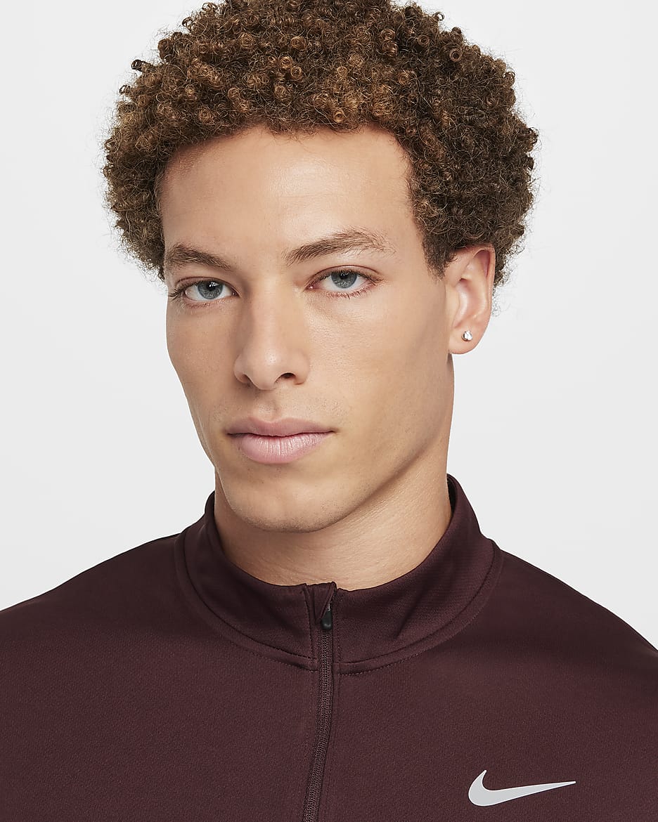 Nike Pacer Men's Dri-FIT 1/2-Zip Running Top - Burgundy Crush