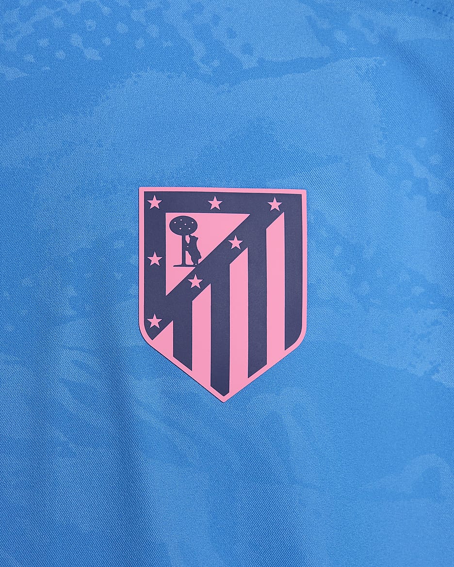 3e veste de foot nationale Nike Dri-FIT Atlético Madrid Strike pour homme - Light Photo Blue/Pink Glow