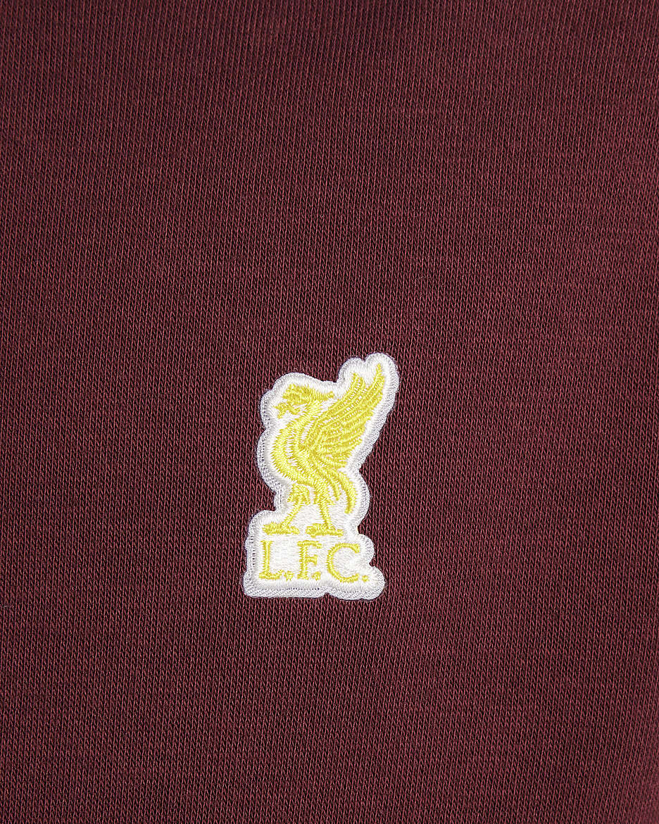 Liverpool F.C. Club Older Kids' (Boys') Nike Football Pullover Hoodie - Dark Team Red/Chrome Yellow