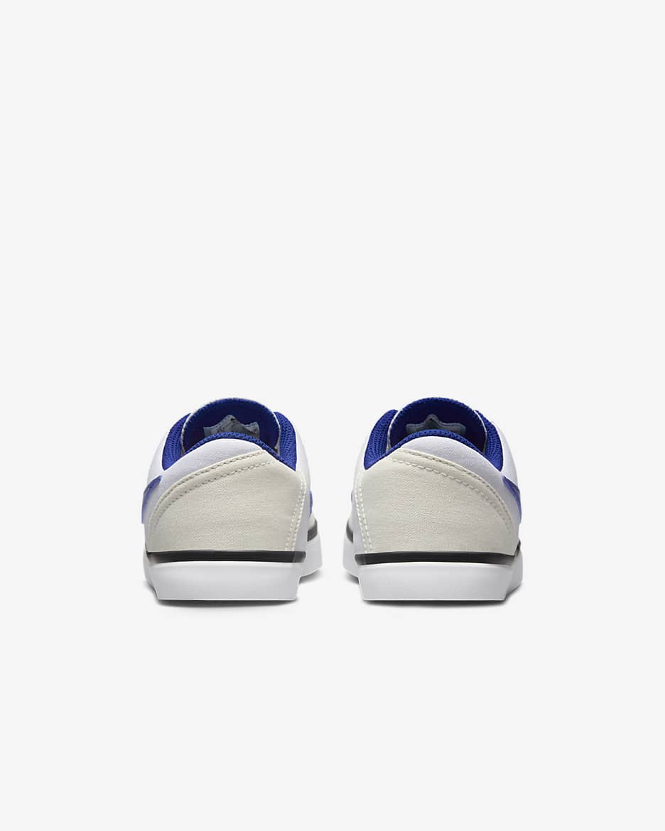 Nike SB Check Canvas 大童滑板鞋 - 白色/Summit White/黑色/Deep Royal Blue