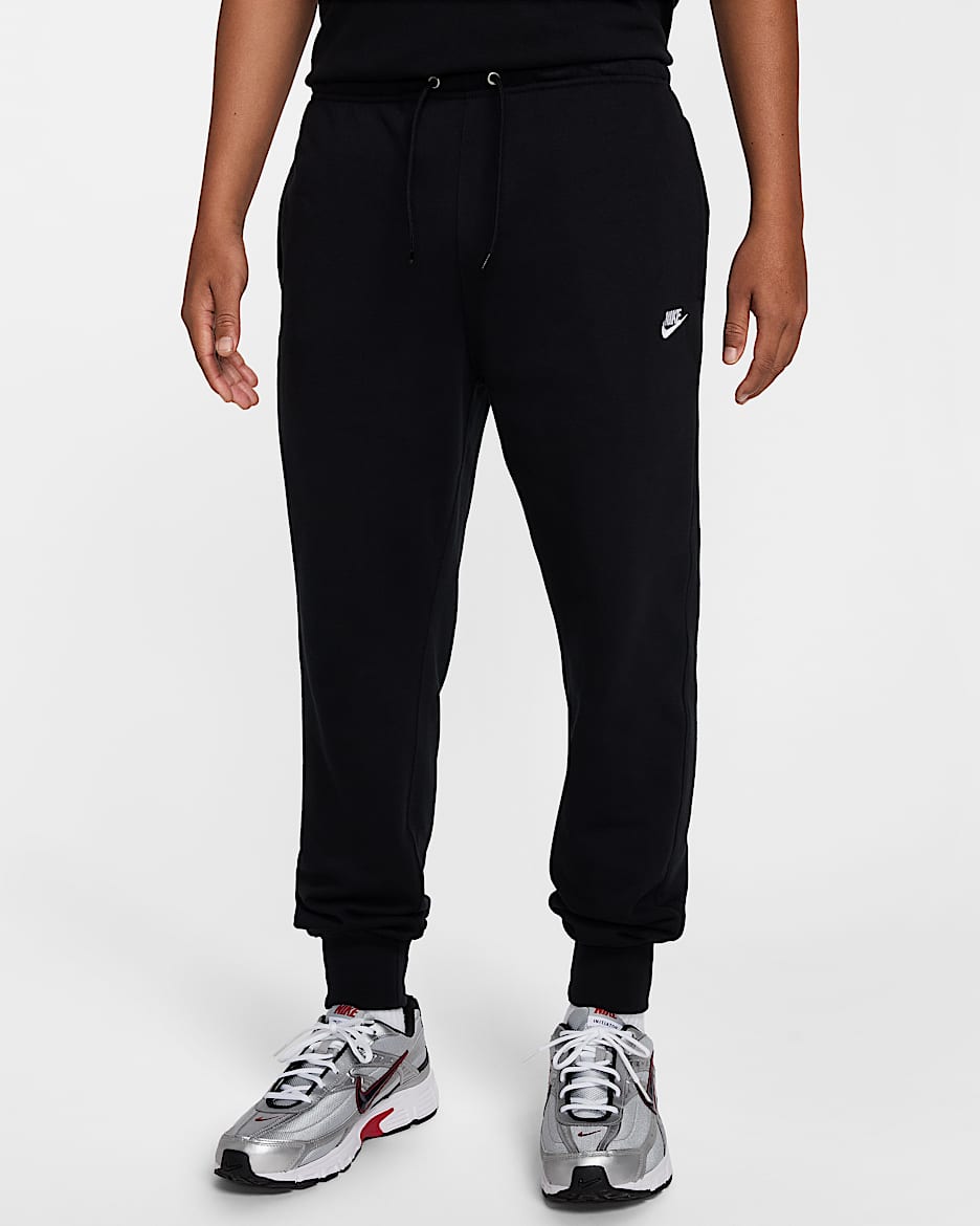 Nike Club Joggers de French Terry para hombre - Negro/Negro/Blanco