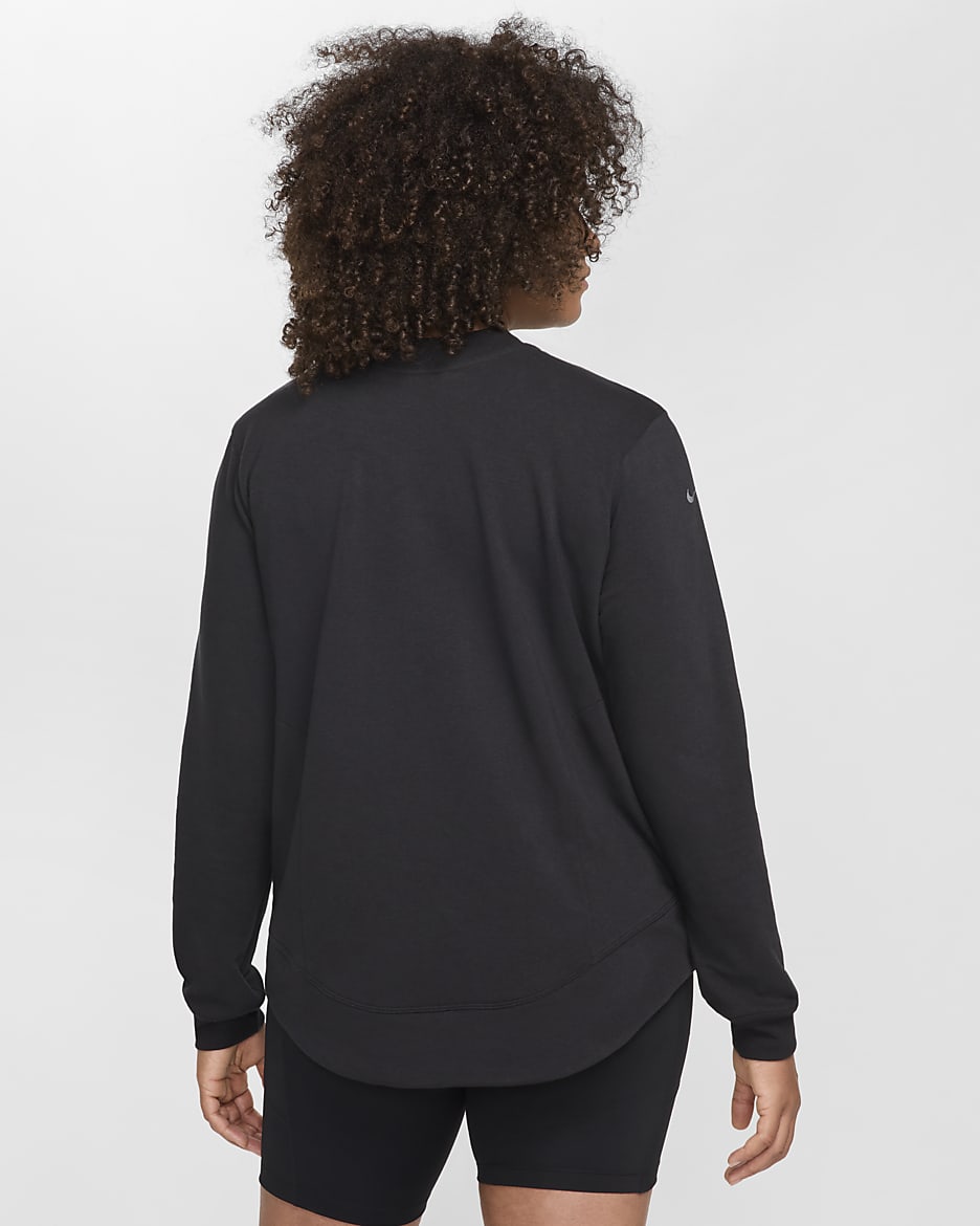 Sudadera reversible de tejido French Terry para mujer (Maternity) Nike (M) One - Negro