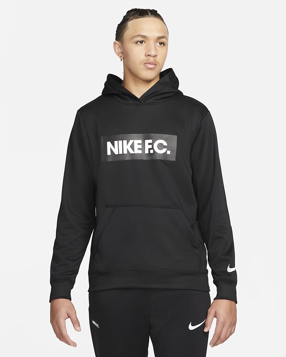 Sudadera con gorro de fútbol para hombre Nike F.C. - Negro/Blanco/Blanco