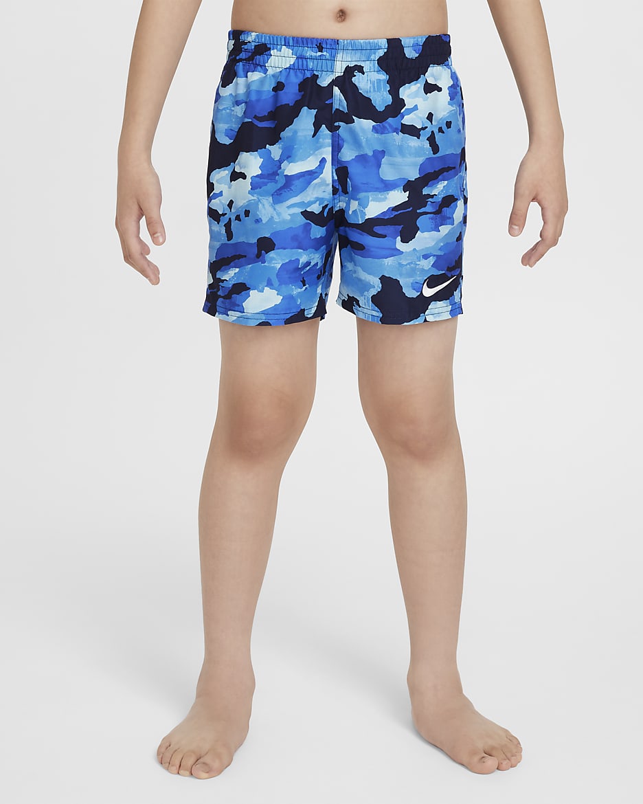 Nike Swim Classic Camo Older Kids' (Boys') 10cm (approx.) Volley Shorts - Midnight Navy/Game Royal/Light Photo Blue/White