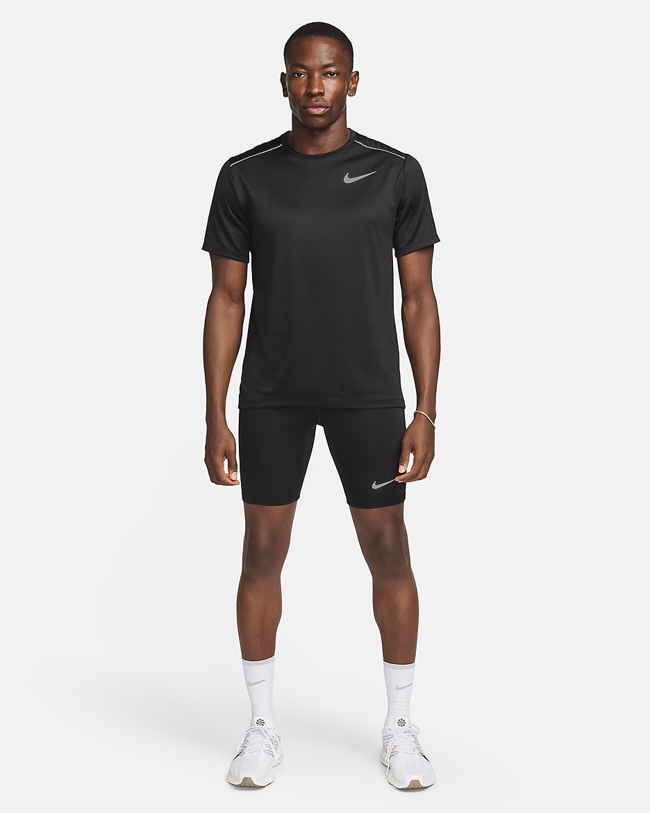 Tights da running a metà lunghezza con slip foderato Dri-FIT Nike Fast – Uomo - Nero