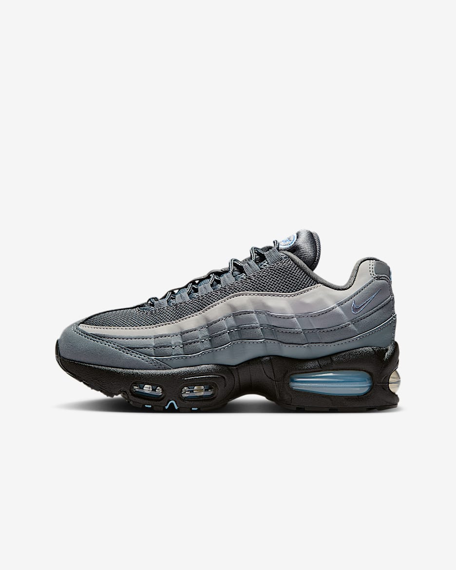 Nike Air Max 95-sko til større børn - Cool Grey/Psychic Blue/Wolf Grey/Cool Grey