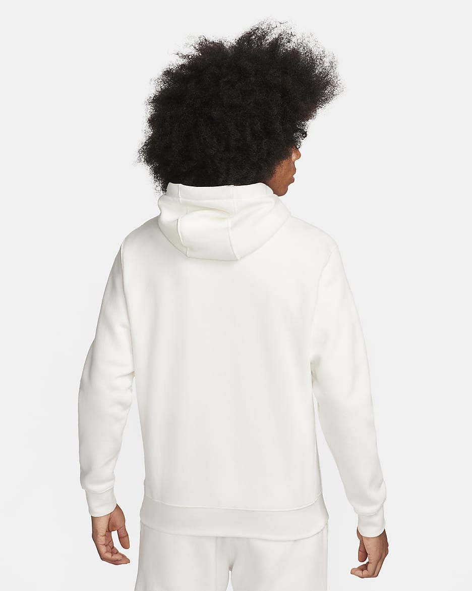 Sudadera con gorro de cierre completo para hombre Nike Sportswear Club Fleece - Vela/Vela/Blanco