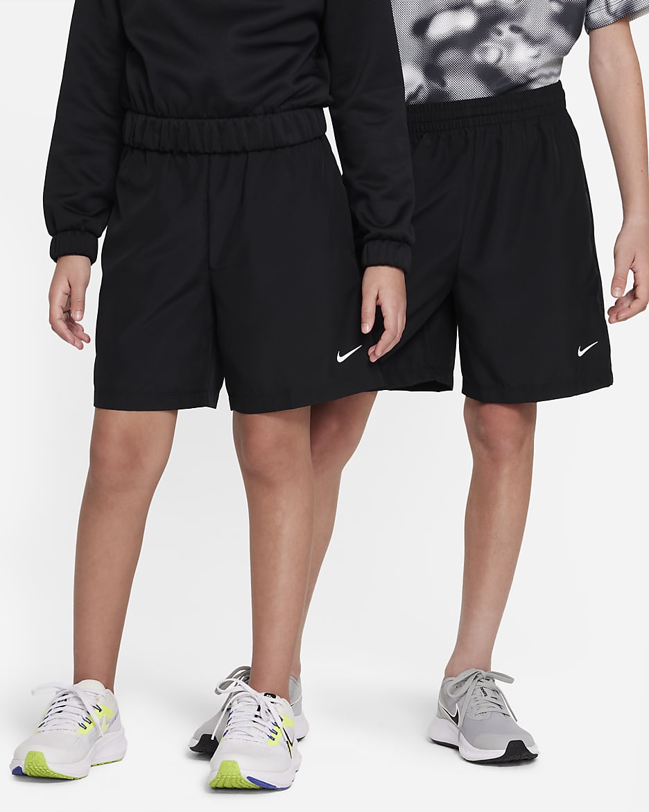 Nike Multi Older Kids' (Boys') Dri-FIT Training Shorts - Black/White