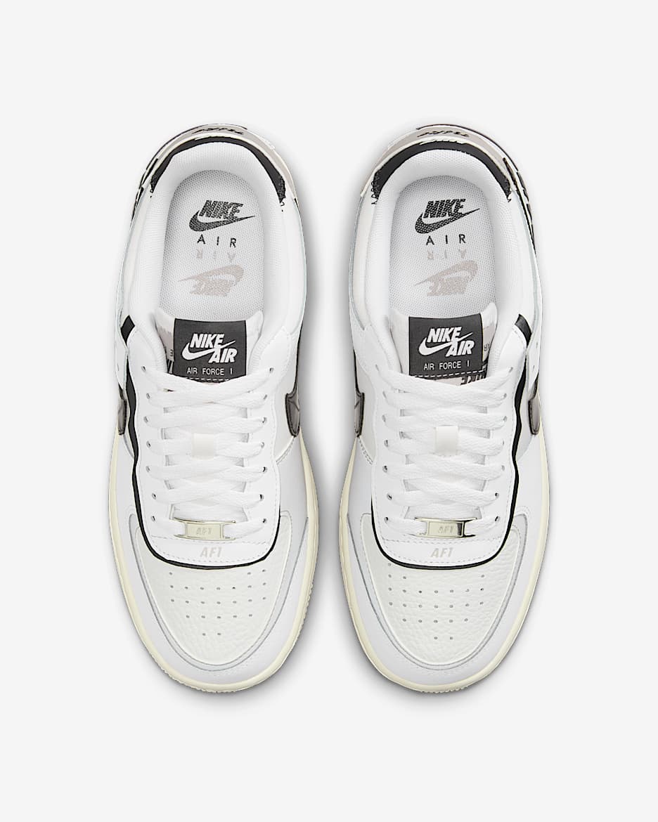 Chaussure Nike Air Force 1 Shadow pour femme - Blanc/College Grey/Platinum Tint/Off Noir