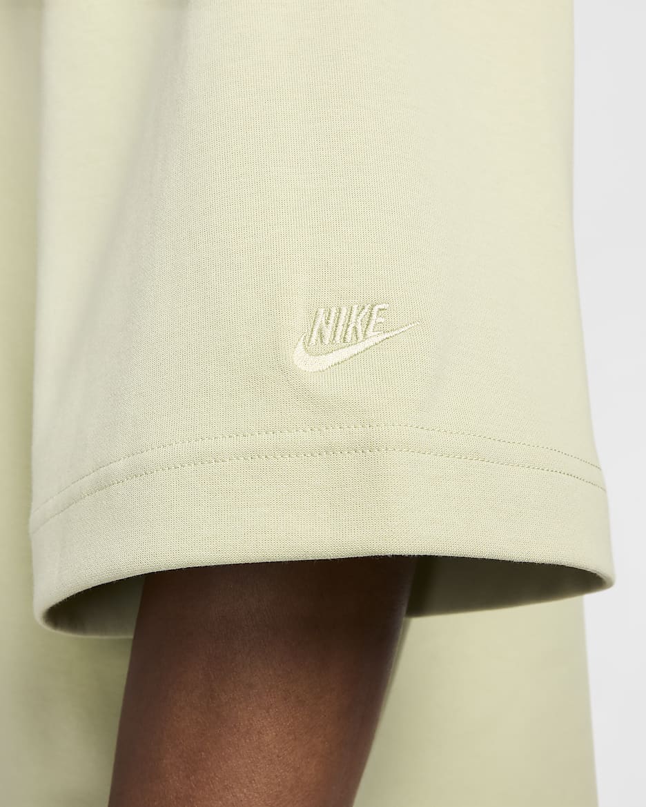 Nike Tech Men's Short-Sleeve Fleece Top - Olive Aura/Olive Aura