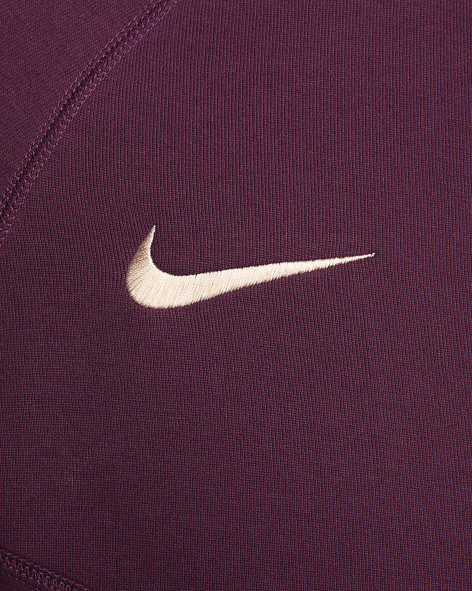 Męska piłkarska bluza z kapturem i zamkiem na całej długości Nike Paris Saint-Germain Tech Fleece Windrunner - Bordeaux/Guava Ice