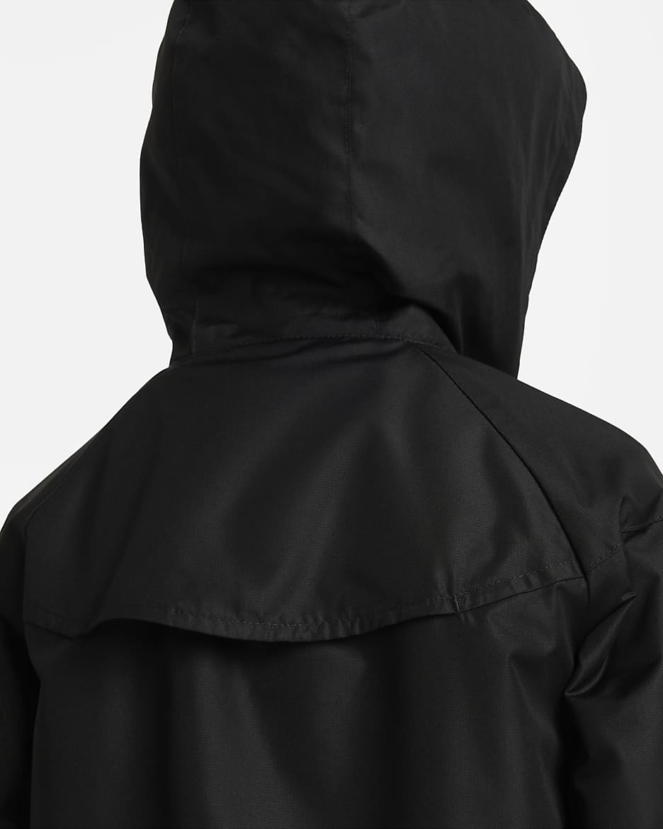 Chamarra con cierre completo para niños talla pequeña Nike Sportswear Windrunner - Negro