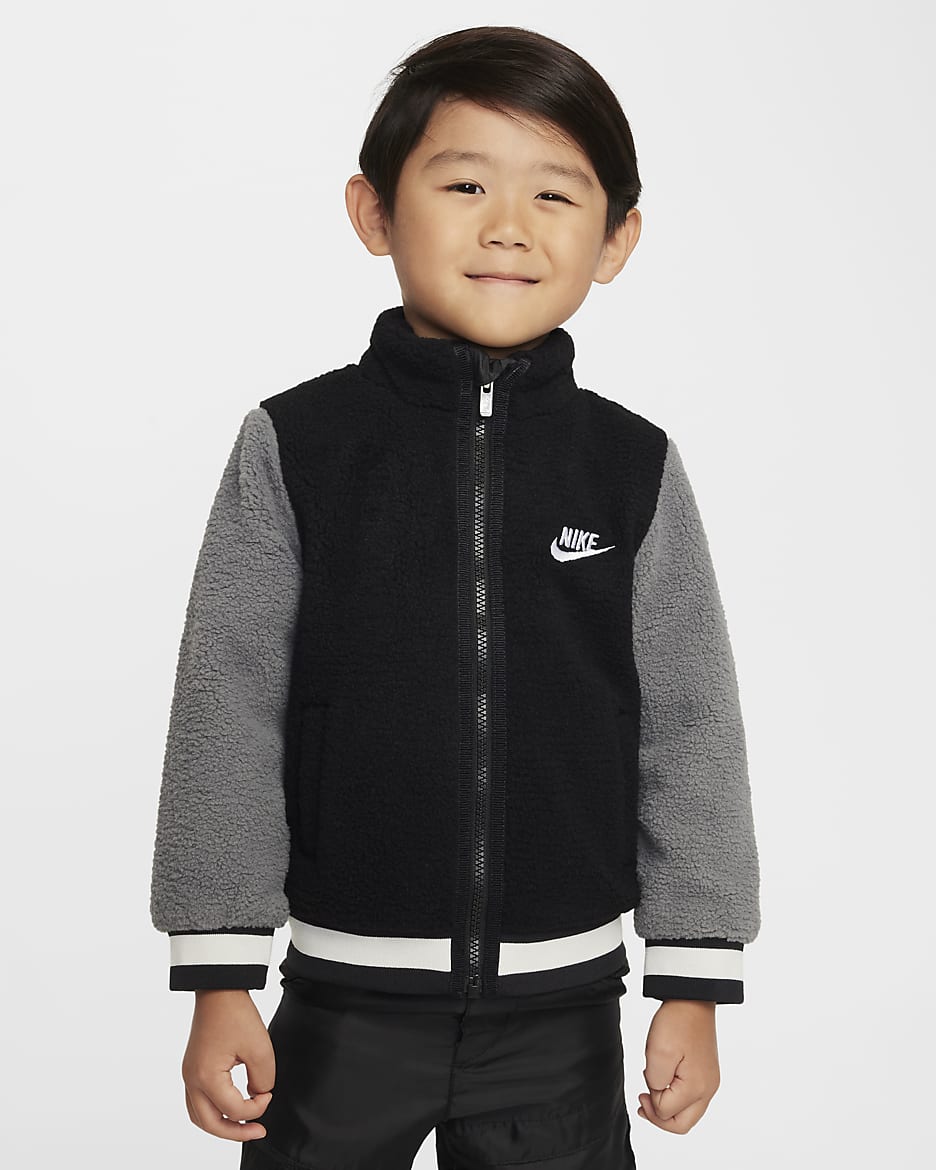 Nike hochflorige Jacke (Babys) - Schwarz