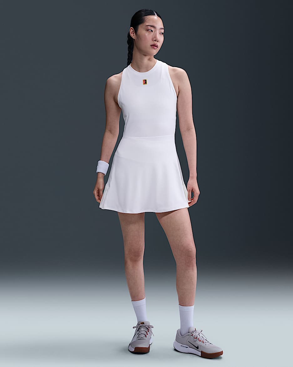 Vestido de tenis Dri-FIT para mujer NikeCourt Slam - Blanco