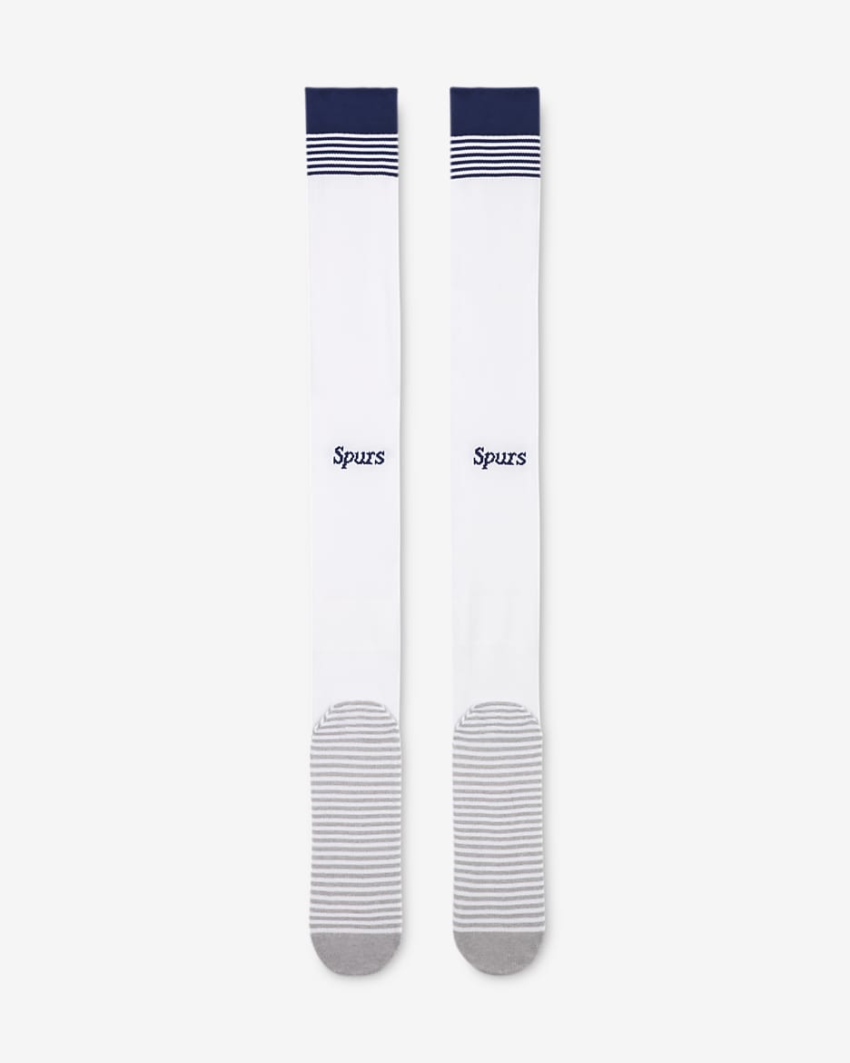 Tottenham Hotspur Strike Home Nike Dri-FIT Football Knee-High Socks - White/Binary Blue/Binary Blue