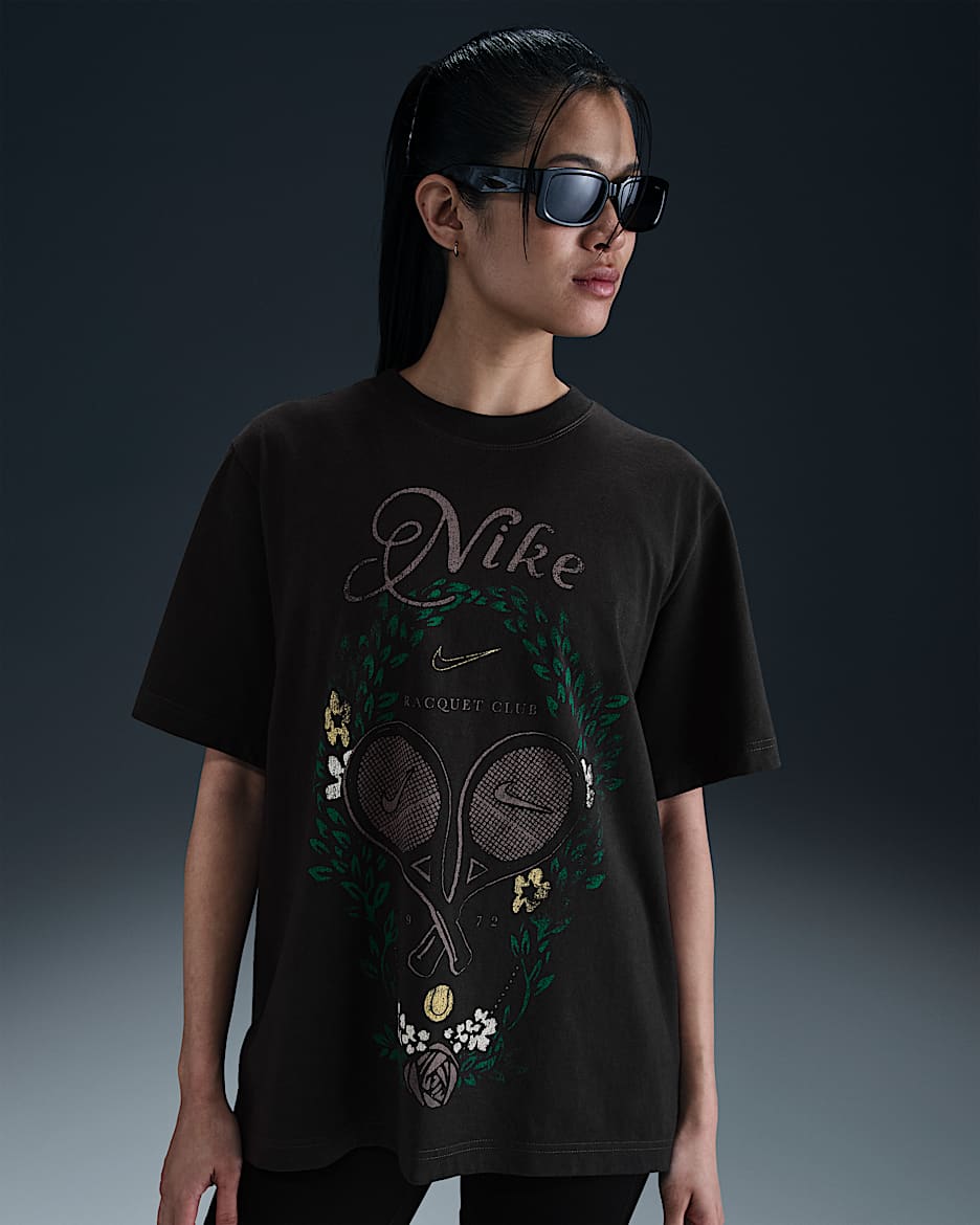 Nike Sportswear Women's Crew-Neck T-Shirt - Off Noir