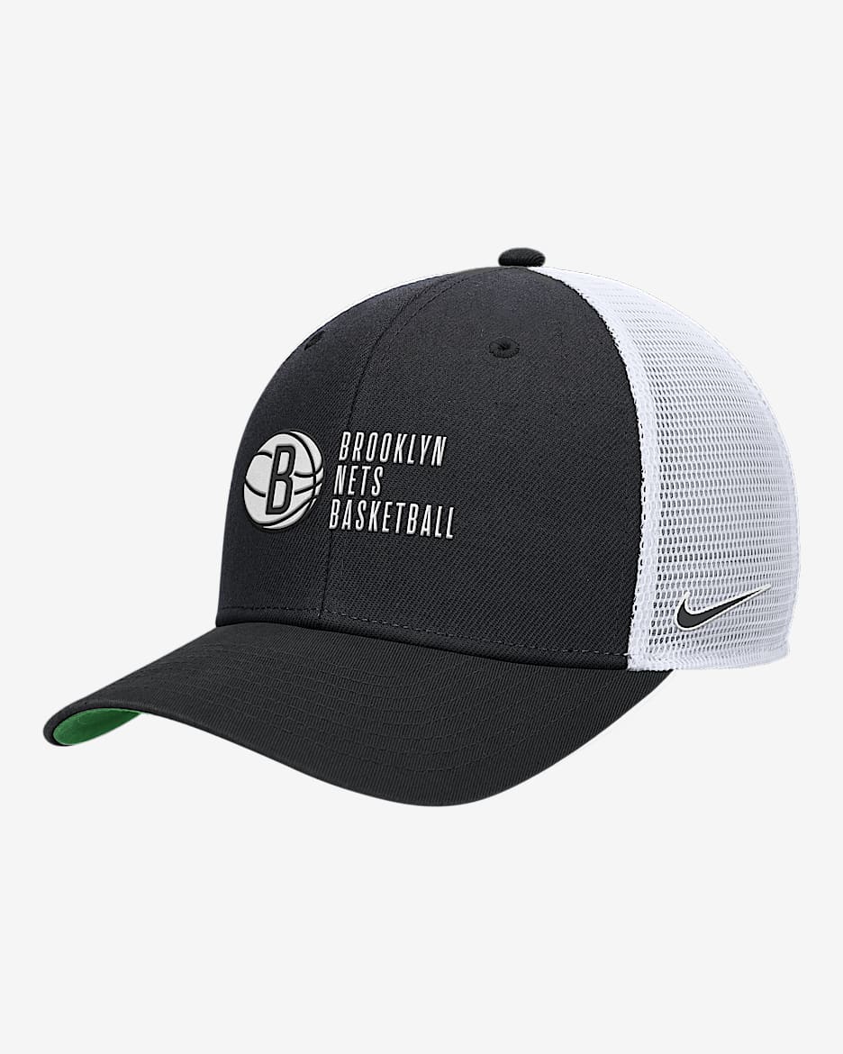 Brooklyn Nets 2024/25 Rise Icon Edition Nike NBA Trucker Cap - Black
