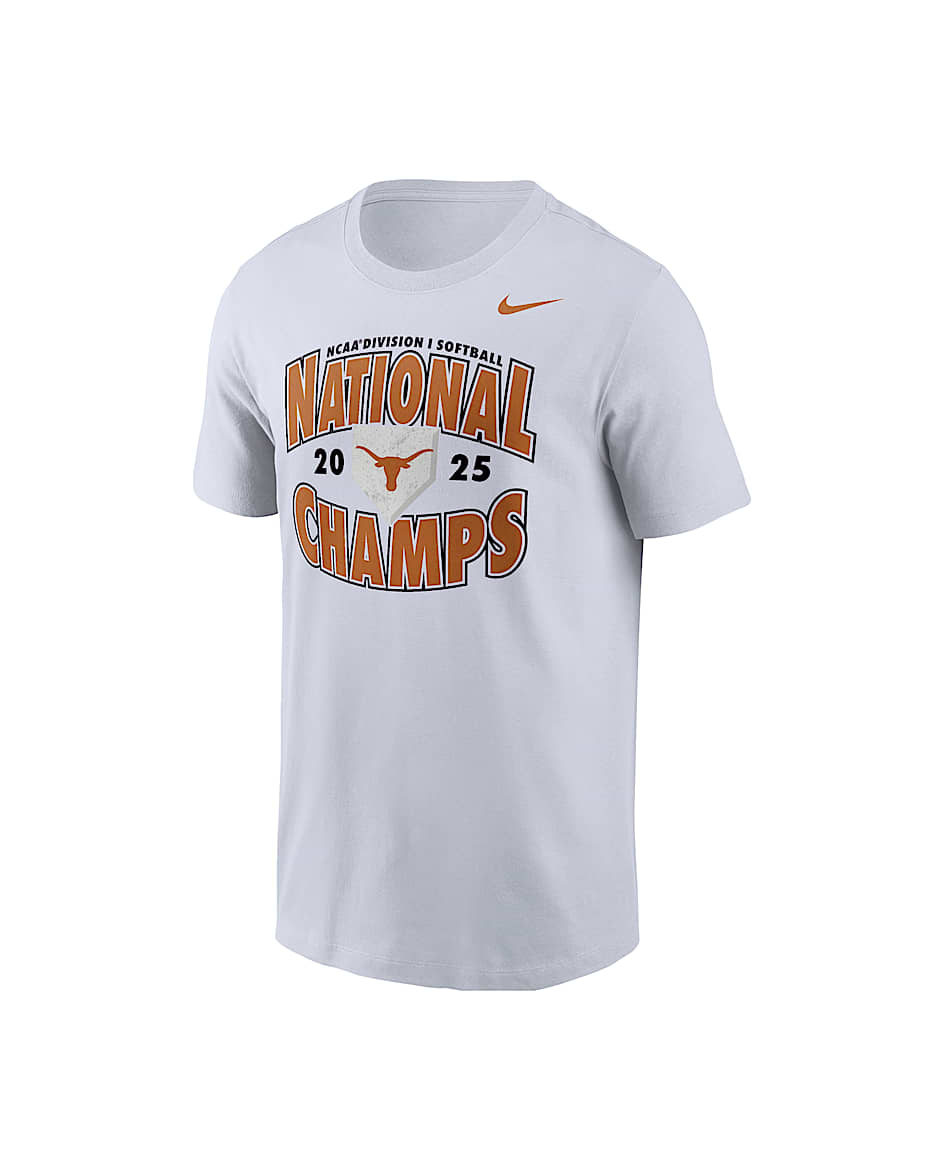 Playera universitaria Nike National Champs para hombre Texas - Blanco