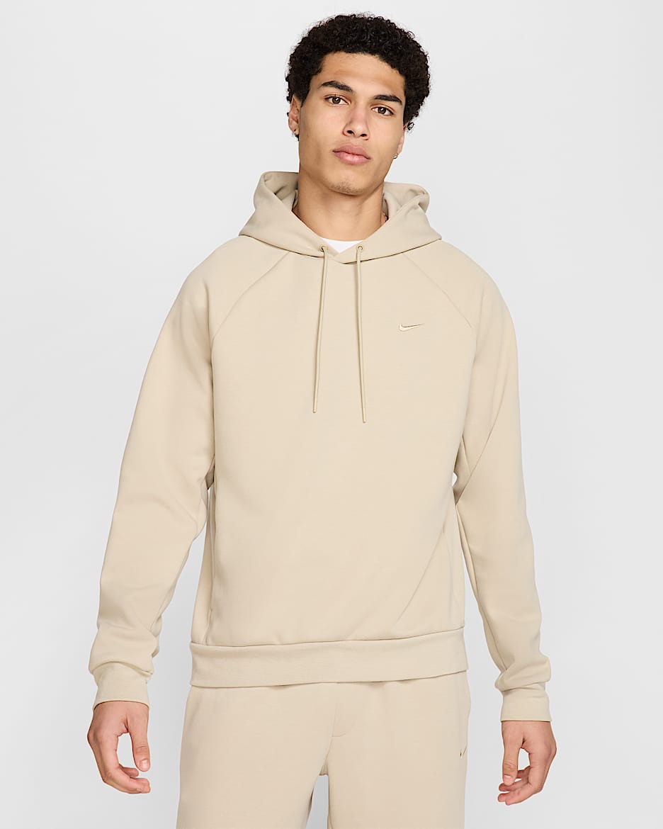 Nike Primary Fleece Sudadera con gorro sin cierre de alto rendimiento Dri-FIT con protección UV para hombre - Caqui desierto/Caqui desierto