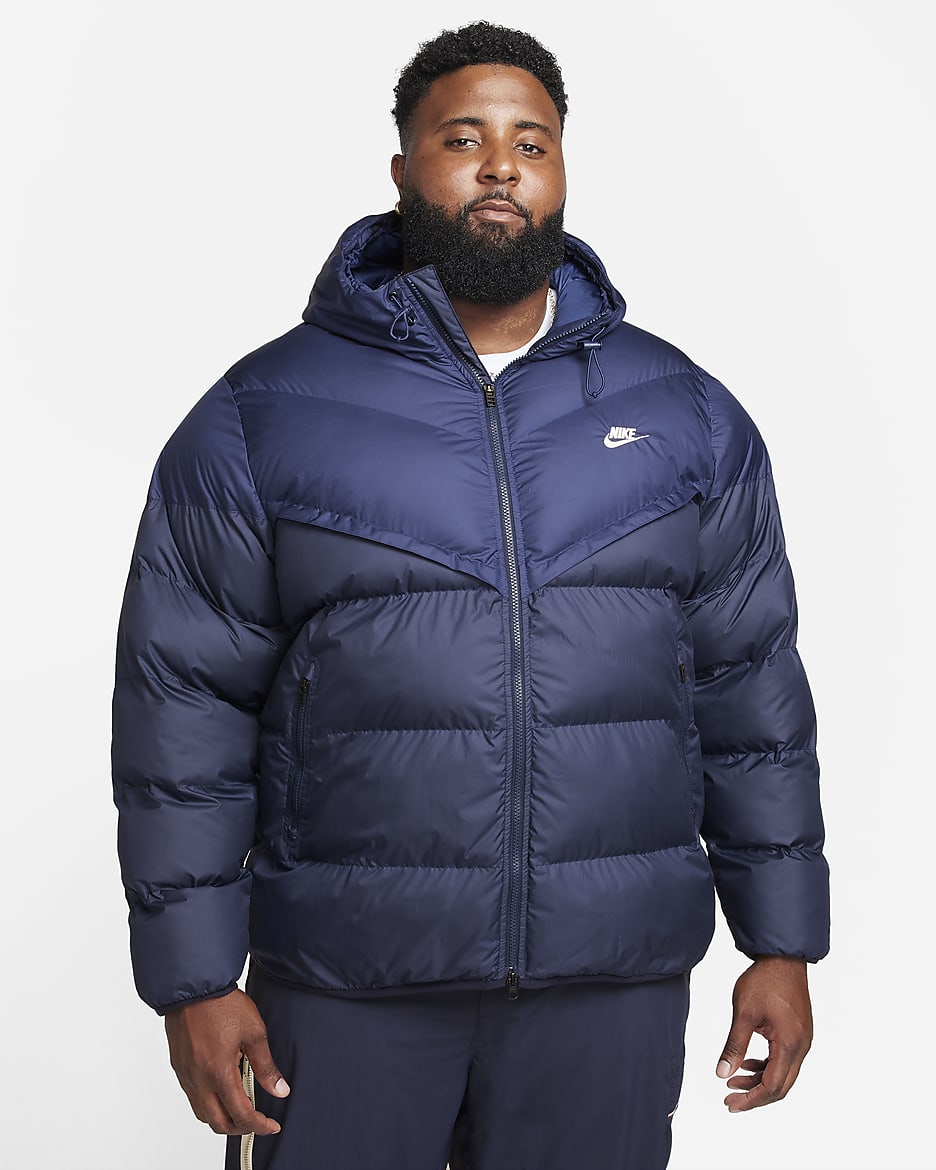 Nike Windrunner PrimaLoft® Men's Storm-FIT Hooded Puffer Jacket - Midnight Navy/Obsidian/Sail