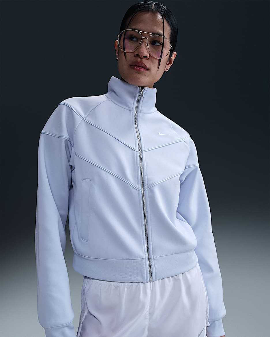 Chamarra tejida para mujer Nike Sportswear Windrunner - Tinte azul/Blanco
