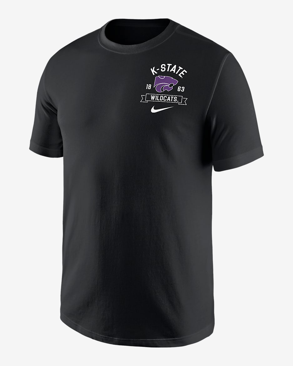 Playera universitaria Nike Max90 para hombre Kansas State - Negro