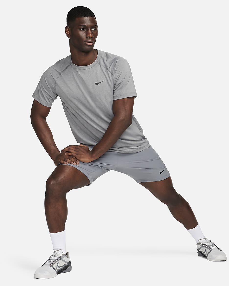 Nike Flex Rep 4.0 Men's Dri-FIT 18cm (approx.) Unlined Fitness Shorts - Smoke Grey/Black/Black