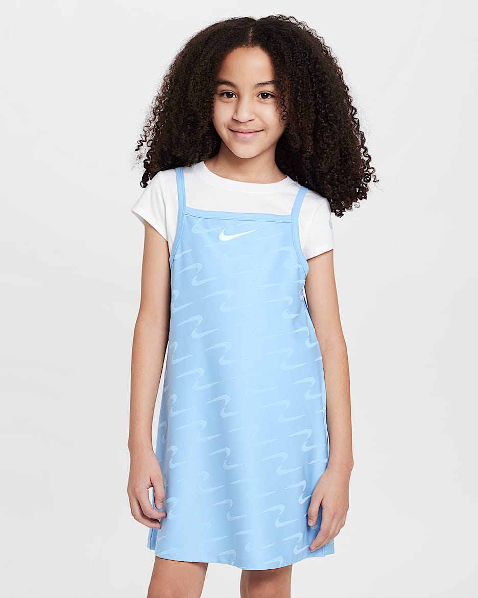 Conjunto de 2 piezas para niños talla pequeña Nike Swoosh Motion - Azul psíquico