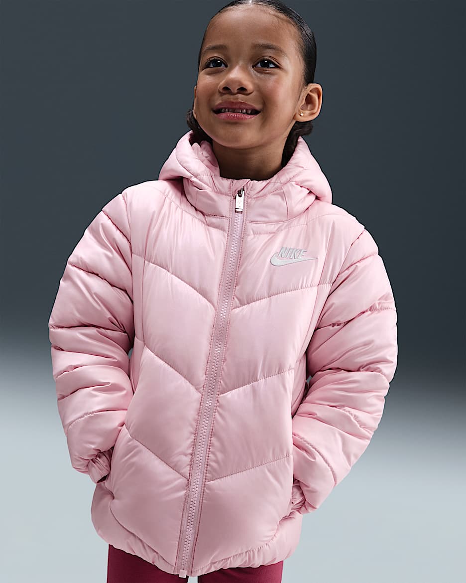Chamarra acolchada "All Day Play" para niños talla pequeña Nike Sportswear - Espuma rosa