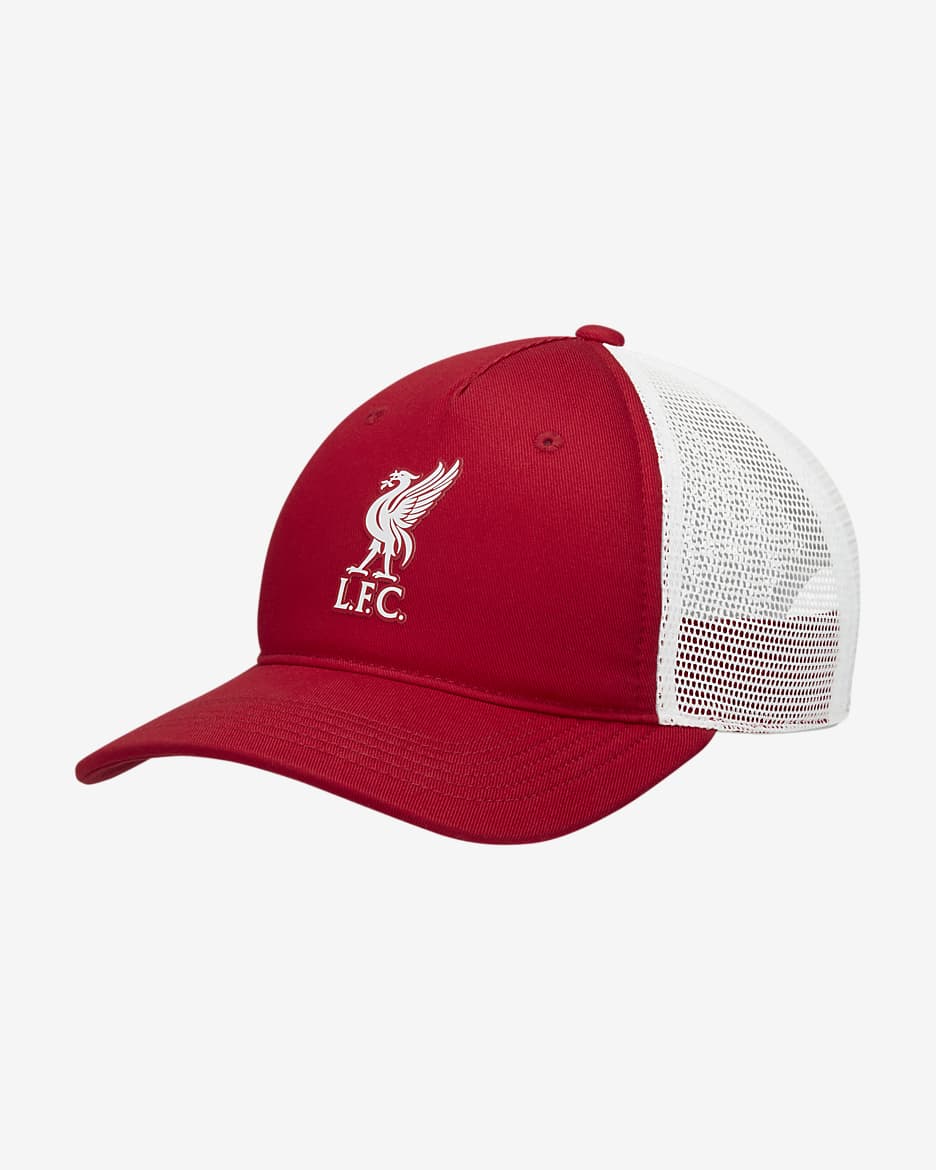 Boné de futebol ajustável Nike Rise Liverpool FC Júnior - Vermelho Gym/Branco/Branco