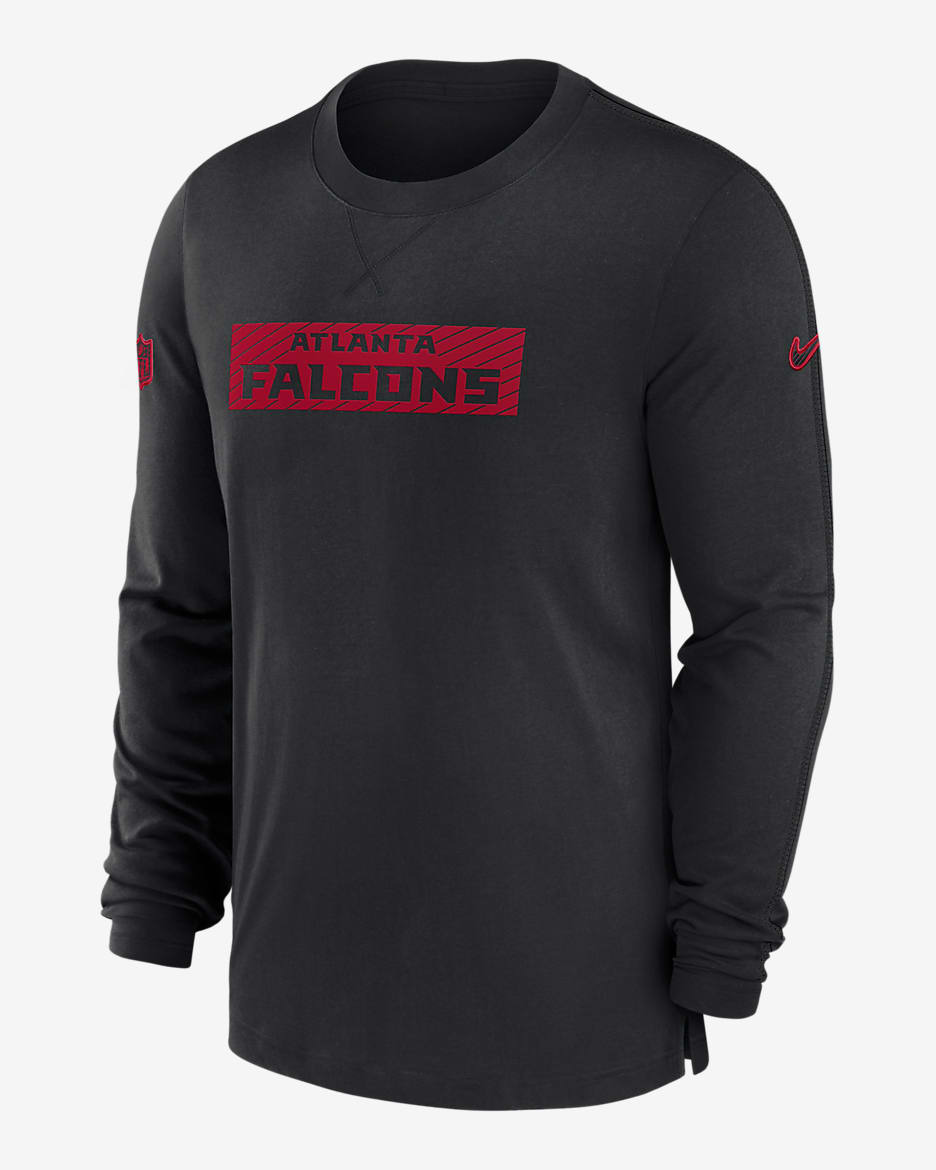 Atlanta Falcons Sideline Player Team Issue Men’s Nike Dri-FIT Long-Sleeve Top - Black