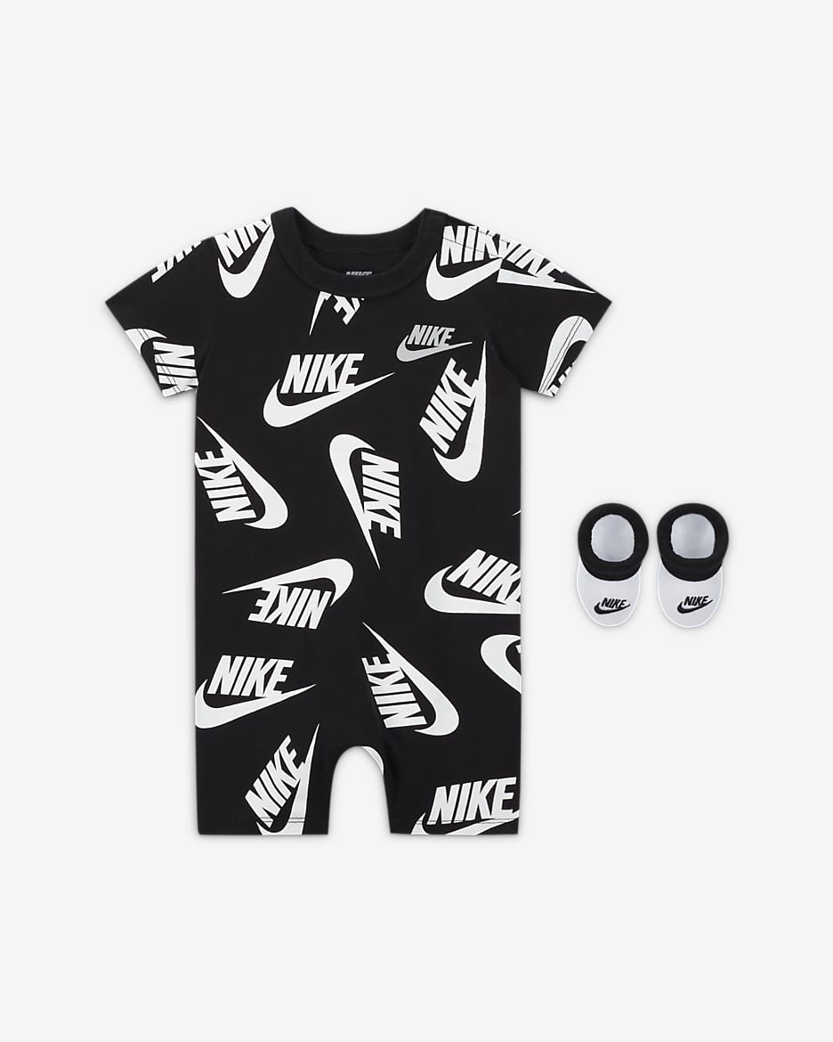 Conjunto de body y botines para bebé Nike - Negro